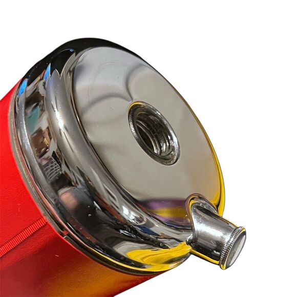 Vtg Fire Extinguisher Liquor Decanter Music Box Plays How Dry I Am Novelty MCM - Picture 10 of 14